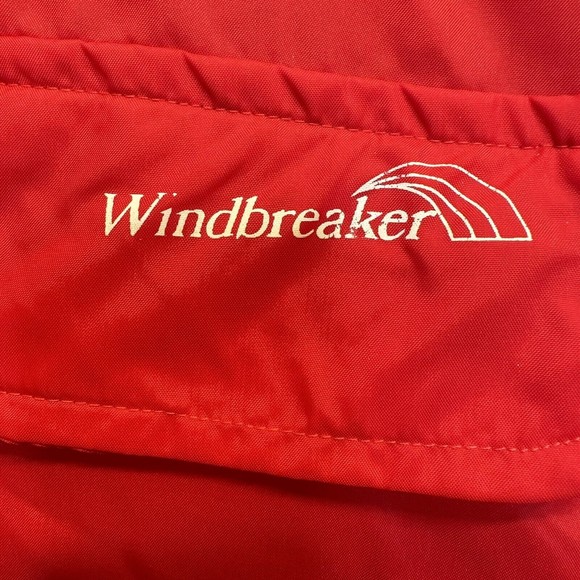 Vintage Windbreaker Windsuit SMALL Nylon 1/4 Zip Hoodie Pants Red White Stripe - Picture 5 of 13